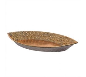 Loďka zlatá l plech 62*29,5*7,5cm