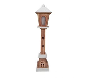 Lampa bielo-hnedé drevo 18led+5led 60 cm