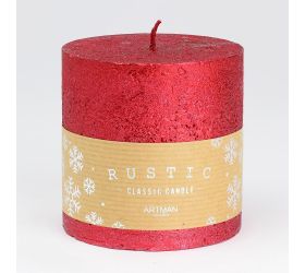 Rustic metalic val.9x9 červený