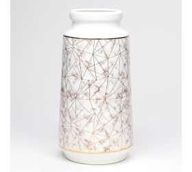 Obal váza biela vzor 8x13x25cm