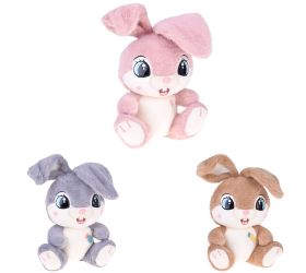 Plyšový králik 40 cm očarujúci sivý berry so skladacími ušami