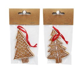 Stromček perník hnedý mix/2 poly 6,1*1*9,4cm