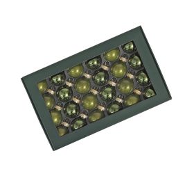 Guličky zelený opal lesk sklo s/24 25mm