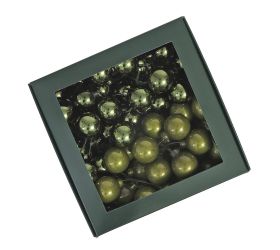 Guličky zelený opal lesk sklo s/72 30mm