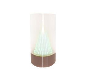 Svet.led valec 76/125 zelený,plameň bie/145