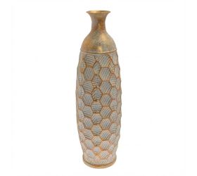 Váza ornament ment/zla plech 19*63cm