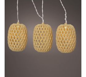 Solárne reťazové svetielka z plastu, stabilné l.450cm w.6.5cm h.10.5cm