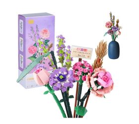 Kreatívne stavebné kocky kytica farebných kvetov 547 ks