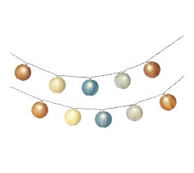 Solárne šnúrové svetielka z nylonu, stabilné d.7.5cm l.450cm