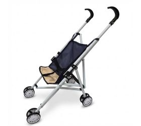 Kočík pre bábiky kovový rám navy blue 53cm