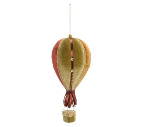 Záves balón zel/teh/zla zamat textil 13*13*28cm