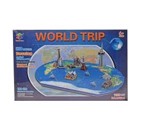 Puzzle 3d priestorová mapa sveta,65,4x 40,6x 24,7cm.