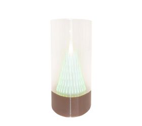 Svet.led valec 76/150 zelený,plameň bie/146