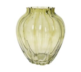 Váza bledo zelená sklo 17*17*20,5cm