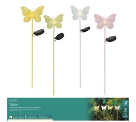 Solár zápich motýľ z ľahkého kovu, stabilný, ass4 v80,5/15,5/4,5cm