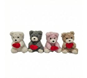 Kovová kľúčenka, plyšový medvedík so srdcom,8cm