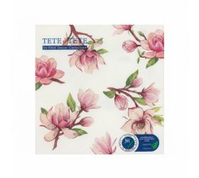 Tl701800 servítky 33x33 cm/20ks/3vrst. magnolia springs
