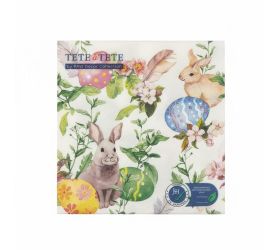 Tl120700 servítky 33x33 cm/20ks/3vrst. boho easter