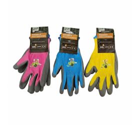 Rukavice detské do záhrady ,,6,, mix farba