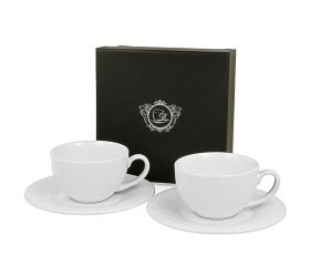 Šálkas podšálkou s/2 espresso biely porcelán rafael