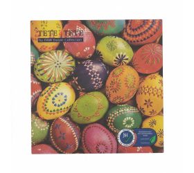 Tl128400 servítky 33x33 cm/20ks/3vrst. eastern wax eggs