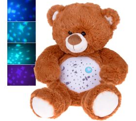 Hviezdny projektor s plyšovým medvedíkom, uspávankami a lampičkou na spanie