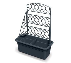 Dblo600 kvetináč s pergolou antracit š.58xv.setu78cm