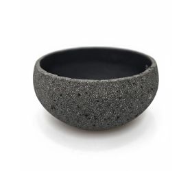 Kv-46 kvetináč umelý kameň granite misa šedá 50x25