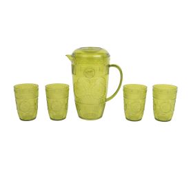 Džbán/ pohár 4ks plast 13,7/v25,5cm