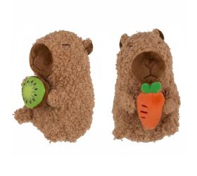 Kovová kľúčenka, plyšová kapybara