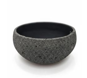 Kv-46 kvetináč umelý kameň granite misa šedá 40x20