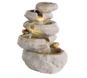 Fontána vodopád z polyres. transformátor do interiéru aj exteriéru18/23/v35cm