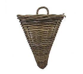 Kôš záves kubu ratan sivý pr.35/30x42cm