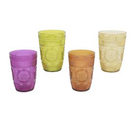 Pohár plastové sklo  pr.8,4/v12cm 4ass