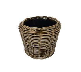 485fl/s kôš kubu ratan/plast. vklad sivý pr.34/30cm