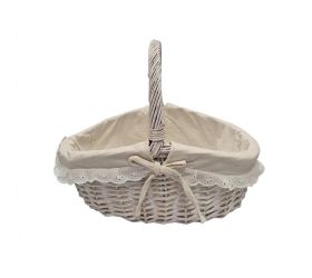 344fl/s prútený košík biely l:41x31x15cm