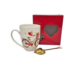 Šálka s čajítkom bicykel 360ml