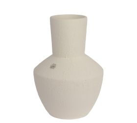 Váza terakotová matná biela v35/pr.26cm