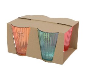 Pohár plastové sklo 8,5 /v10cm  4ass