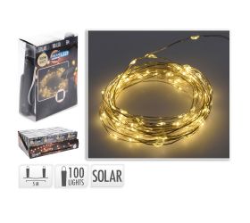Solárne svetlo reťaz led100/10m ww