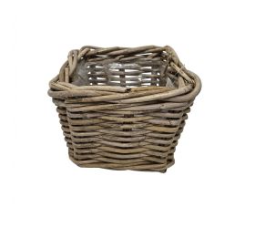 Kôš kubu ratan sivý 18x18x16cm