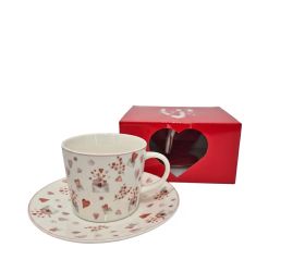 Super cena šálka s podšálkou srdcia 460ml