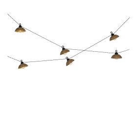 Solár párty osvetlenie z prútia, stabilné pr.11,3/250/v41,5cm 890516