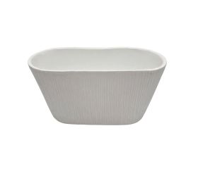 Obal ovál matná bianco 12x11,5x25cm