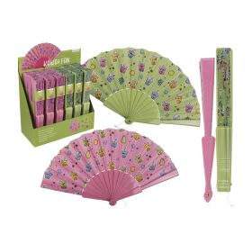 Plastový vejár, bubble tea. 23 x 40 cm