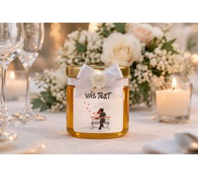 Svadobný medík v skle pre hostí