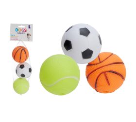 Hračka pre psov s loptičkou 6,5cm s/3