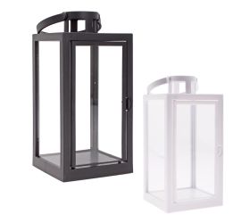 Lucerna biela,čierna la3 10x21x10 cm