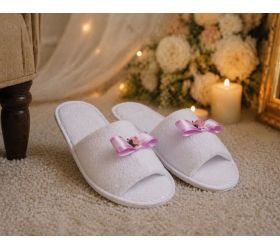 Svadobné papuče s mašličkou / kvietkom