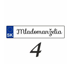 Svadobná ŠPZ, rôzne motívy - Svadba